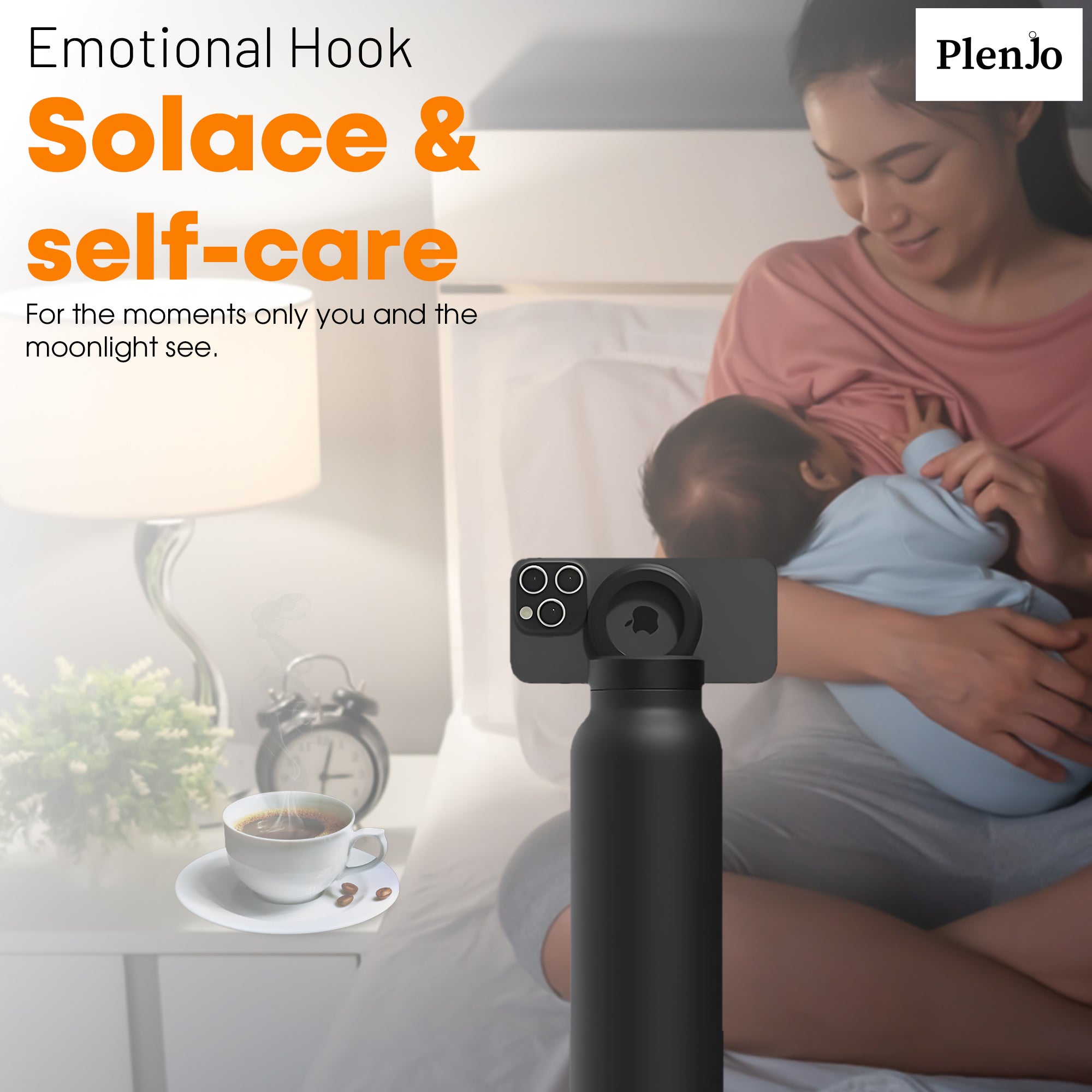 FreshGrip® Magnetic Water Bottle – Insulated Sports Bottle with Built-In Phone Holder