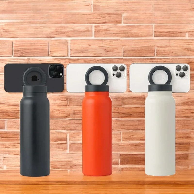 FreshGrip® Magnetic Water Bottle – Insulated Sports Bottle with Built-In Phone Holder