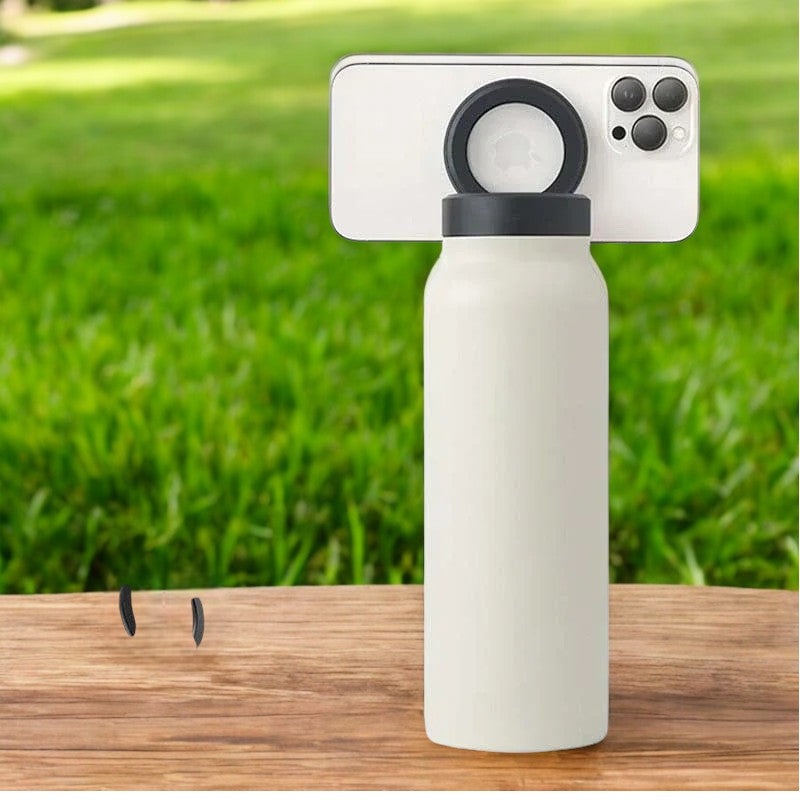 FreshGrip® Magnetic Water Bottle – Insulated Sports Bottle with Built-In Phone Holder