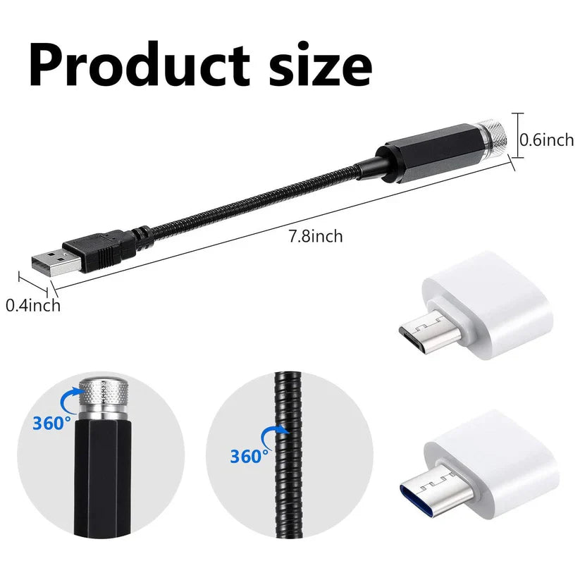legant Starry Night Light β USB Car Roof Projector for Romantic Ambience