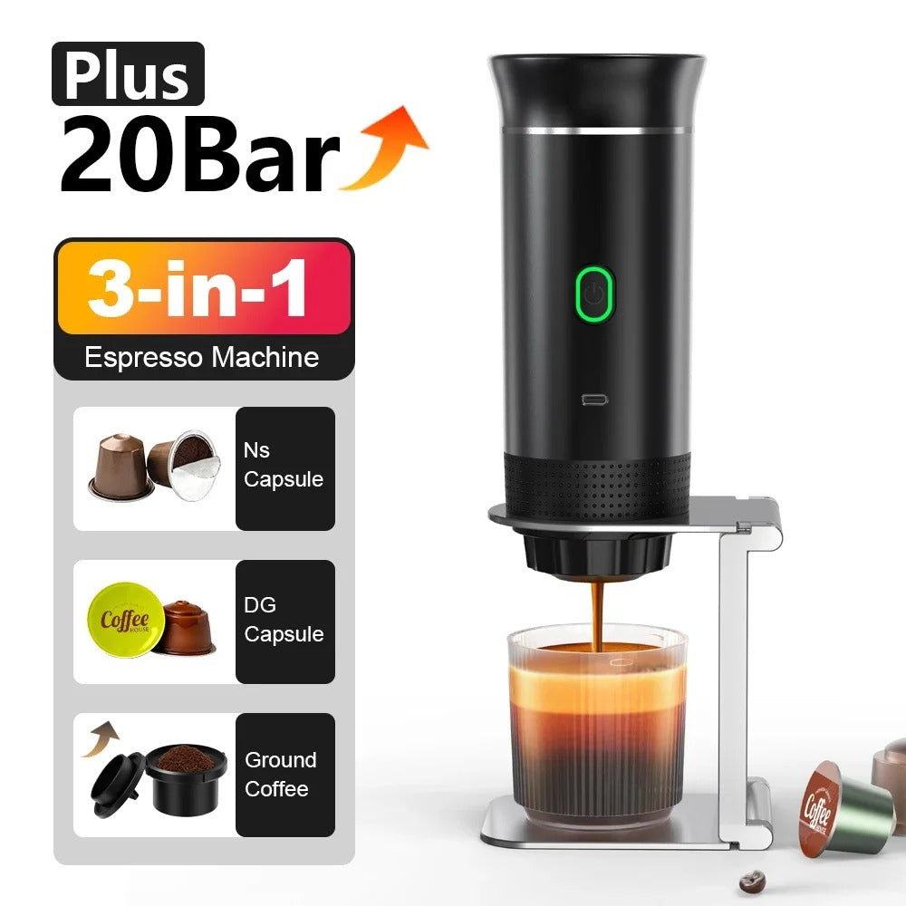 Wireless Portable Espresso Maker – Travel Coffee Machine for Car, Home & Outdoors