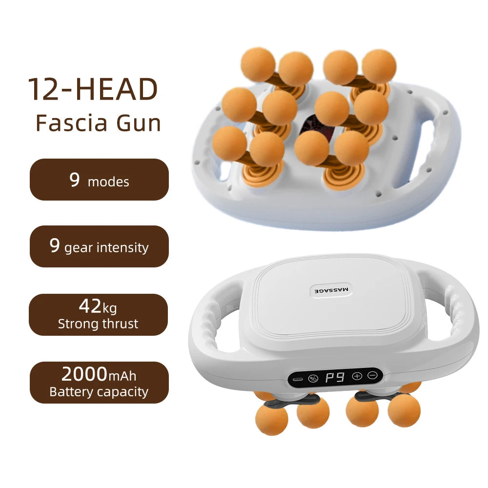 PowerPulse Pro – Deep Tissue Massage Gun with 16 Heads