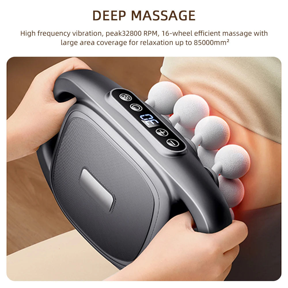 PowerPulse Pro – Deep Tissue Massage Gun with 16 Heads
