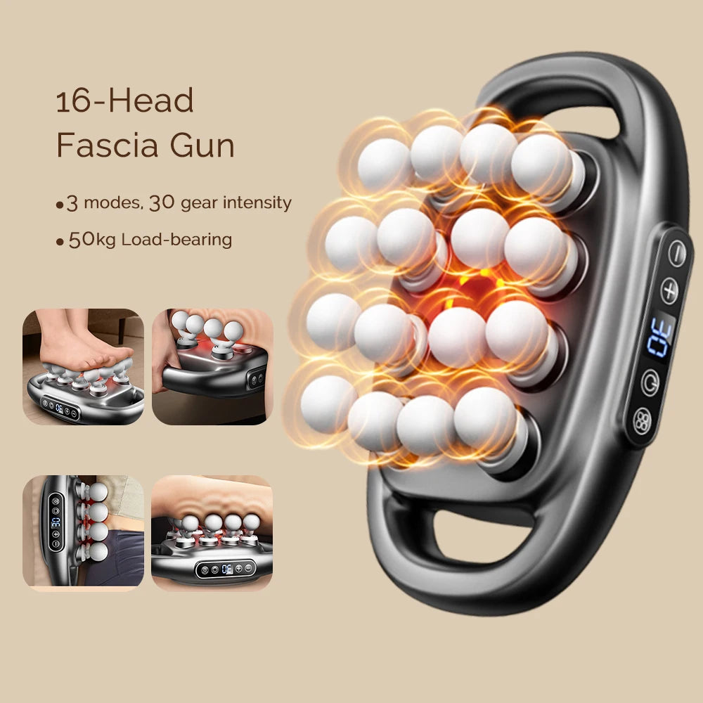 PowerPulse Pro – Deep Tissue Massage Gun with 16 Heads