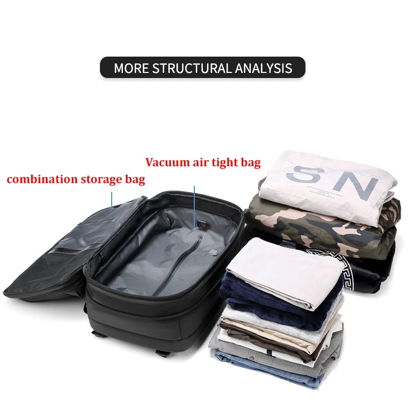 Men’s Vacuum Compression Backpack – Space-Saving Travel Pack